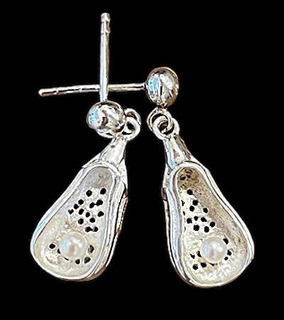 ER-2 Non-tarnish Sterling Silver Earrings with Simulated Pearl
