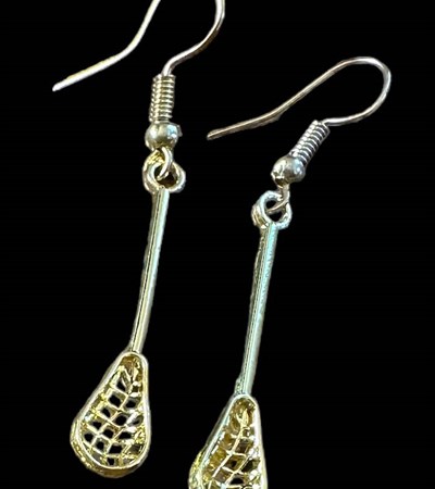 Gold Lacrosse Earrings
