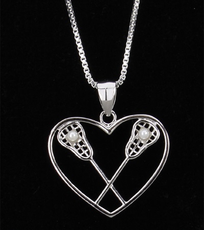 HP-2 Crossed Stick Heart Charm