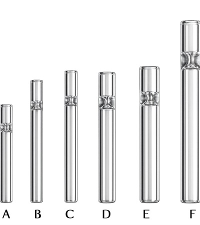 Glass One Hitter Pipes- All Sizes Available
